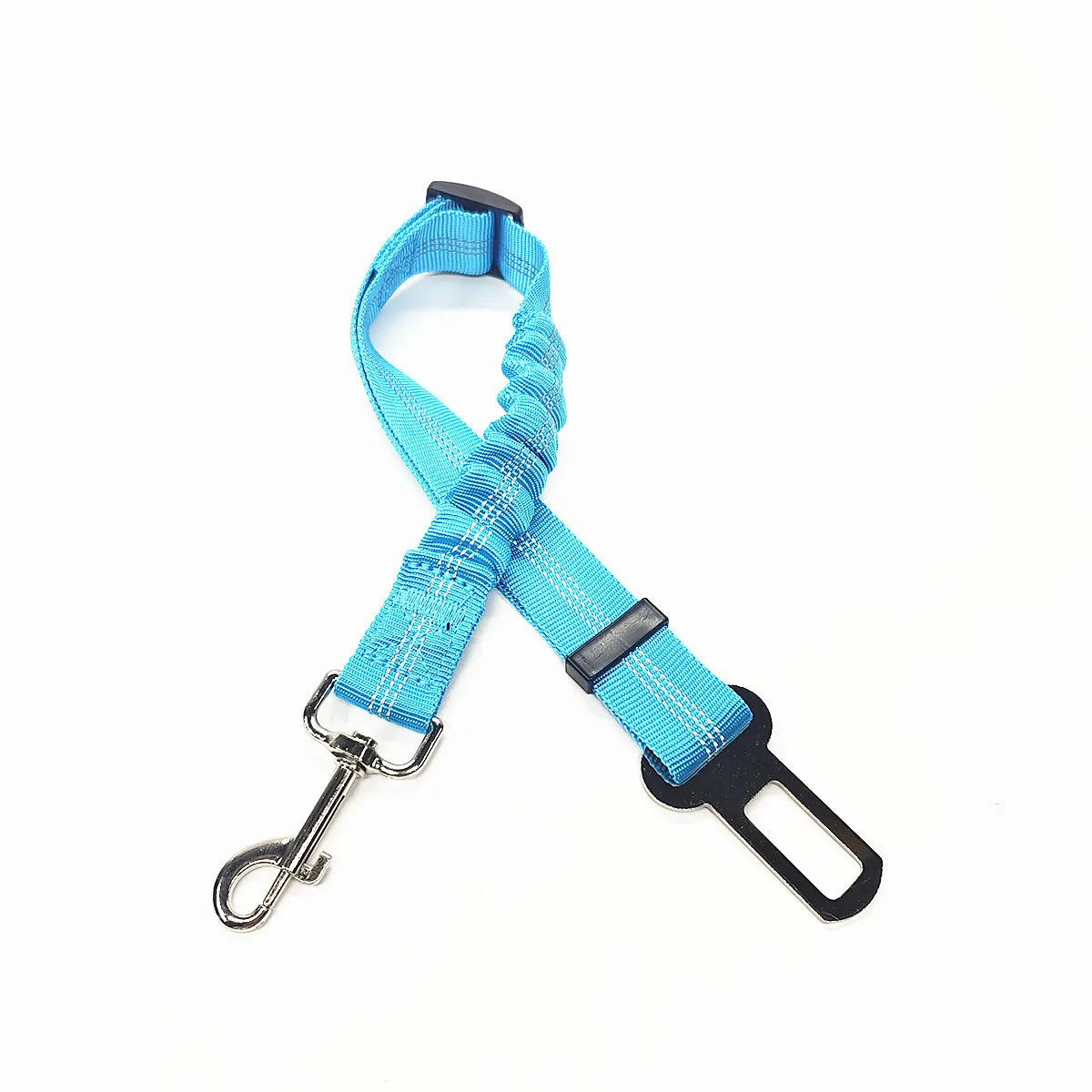 Sky Blue Color Adjustable Dog Car Seat Belt – Reflective Padded Harness