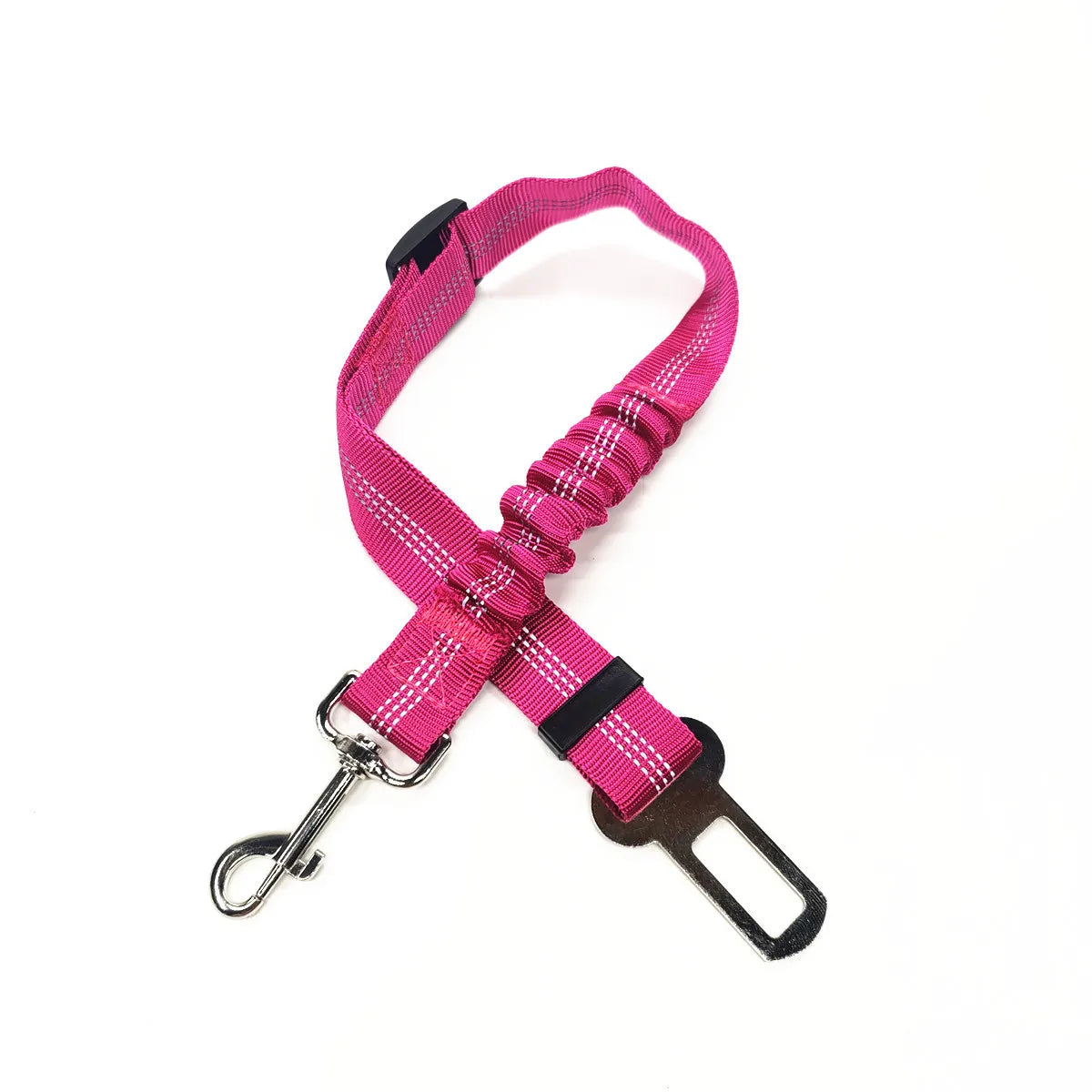 Purple Red Color Adjustable Dog Car Seat Belt – Reflective Padded Harness