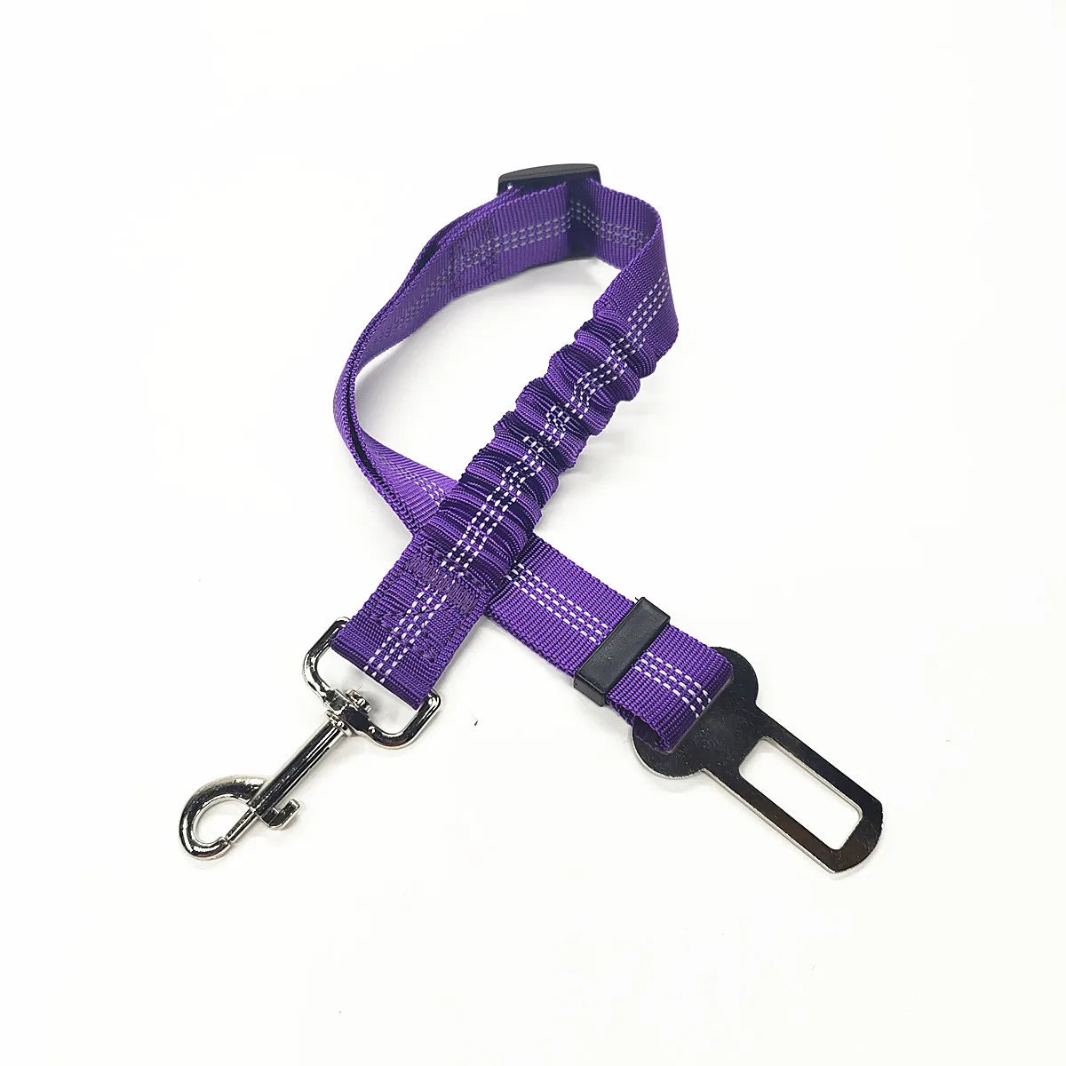 PURPLE Color Adjustable Dog Car Seat Belt – Reflective Padded Harness