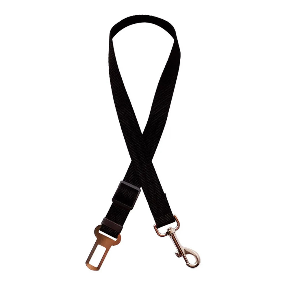 CWQY-4-Black Color Adjustable Dog Car Seat Belt – Reflective Padded Harness